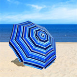 7.2 Feet Outdoor Beach Umbrella with Tilt Mechanism 34695435