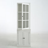 75.25'' Tall Display Cabinet with Single Tempered Glass Door, China Cabinet Hutch Cabinet with N845P279958W