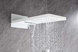 Wall mounted waterfall shower system with hand shower, sliding bar W2287P294324