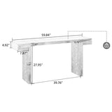 60inches Rustic Farmhouse Console Table , Distressed Wood Finish Entryway Sofa Side Table for Living W1445P330980
