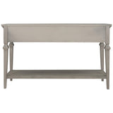 Classic Retro Style Console Table with Three Top Drawers and Open Style Bottom Shelf, Easy Assembly 35752405