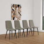 ZUN Dining Chairs Set of 4,Modern Kitchen Dining Room Chairs,Upholstered Dining Accent Chairs in linen 78423096