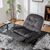 Black recliner, reclining lazy chair, mobile phone holder, large and comfortable reading chair, W1170P183227
