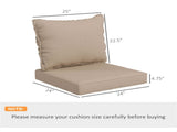 Beige Set of 2 Outdoor Patios Seat & Backrest All-In-One, Fade Resistant Chair Replacement 62224967