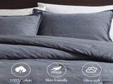 3PCS Full/Queen Twill Washed Comforter Set B035P341112