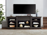 Media Console Table with Large Storage Cabinet, Modern TV Media Entertaionment Stand, Grey, W1758P206559