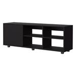 ZUN FM FURNITURE Parker TV Stand with a Door and Open Storage,Wengue B128P269886