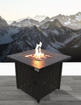 ZUN 25" H x 30" W Steel Propane/Natural Gas Fire Pit Table B120141569