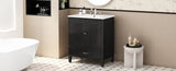 30" Bathroom Vanity with Sink Vintage Style, Multi-functional Storage Space, Door Shelf, N759P218644B