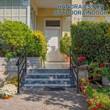 Handrails for Outdoor Steps, Wrought Iron Handrail Fits 1 to 4 Steps, Transitional Handrail with 72072019