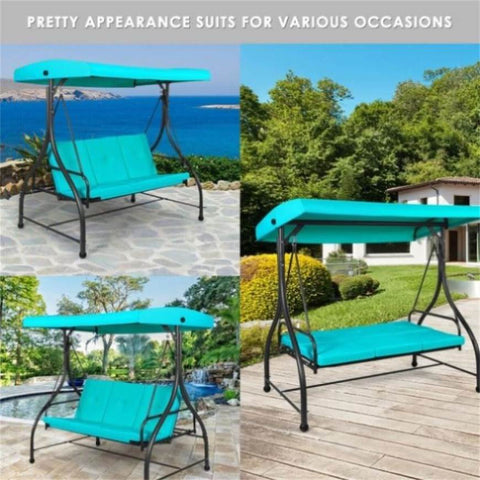 ZUN 3-Seat Swing Chairs ,Convertible Swing Hammock Bed 65845240