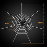 Halloween Decorations Spider Outdoor 49inch Halloween Spider with 126 inch Tarantula Mega Spider Web 86348952