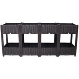 Planter Raised Beds - Elevated Planter Garden Box with Drainage Plug Raised Garden Beds for W465P187520