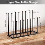 ZUN Boot Rack Organizer for 8 Pairs, Free Standing Boot Storage Metal Shoe Rack Fit for Tall Boots 37432276