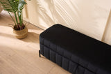 49.21"Wide Velvet Storage Soft Bench for Living Room, Entryway and Bedroom. Black W3118P272645