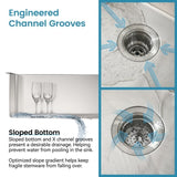 Kitchen Sink, 33x19 Drop In Single Bowl, Undermount Handmade Sink in Brushed Nickel, with US 31436810