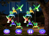 2PCS Hummingbird Solar Winds with Color Changing LED Lights, Waterproof Solar Powered Wind 25973802