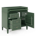 ZUN 36'' Bathroom Vanity without Top Sink, Modern Bathroom Storage Cabinet with 2 Drawers and a Tip-out WF315154AAF