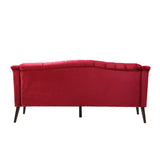 Comfy 3-seat Sofa with Wooden Legs, PU, for Living Room and Study N760P178601R
