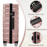 Hardshell Luggage Set 3 Piece, Durable ABSPC Travel Suitcase with Spinner Wheels for Men Women N730P245304R