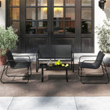 4-Piece Outdoor Conversation - 2 Chairs 1 Loveseat 1 Coffee Table,Patio Furniture 33613293