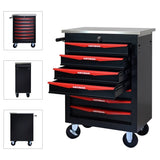 7 Drawers Multifunctional Tool Cart with Wheels,Metal Rolling Tool Cart Storage for Garage Workshop W1102P245256