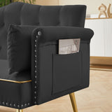 BLACK 2 SEATER SOFA W588P165685