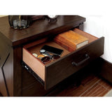 Rustic Style Dark Walnut Finish 1pc Nightstand Bedroom Furniture Solid wood 3-Drawers bedside Table B011P156649