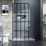 Goodyo 34" X 72" Shower Door Walk-in Black Finish W122346711