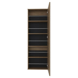 Wall Shoe Rack 54" H, One Mirror, One Door, Five Internal Storage Shelves, Approximate Capacity for B097P296808