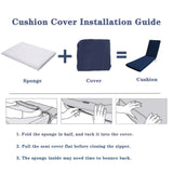 2PCS Set Outdoor Lounge Chair Cushion Replacement Patio Funiture Seat Cushion Chaise Lounge W419103836