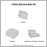 Cal King Stripe Comforter Set with Bed Sheets B03599096