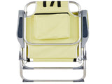 63*70*99cm Heightened Oxford Cloth Silver White Aluminum Tube Bearing 100kg Beach Chair Yellow 60829302