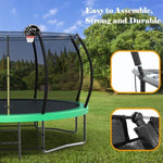 ZUN New big trampoline 12FT Green K1163P164285