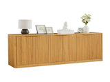 67-inch modern wavy sideboard, curved contour design storage cabinet, 6-door cabinet with storage W1162P339092