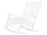 68.5*86*115CM Square Wooden Rocking Chair Wavy Backboard White 64145404