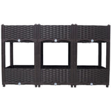 Planter Raised Beds - Elevated Planter Garden Box with Drainage Plug Raised Garden Beds for W465P187505