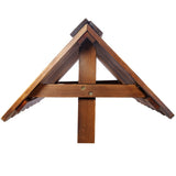 Rustic Wooden Wishing Well Planter Outdoor Home Dcor for Patio, Garden, Yard w/Hanging Bucket ,20in W465P215368