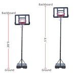 ZUN Portable Removable Basketball System Basketball Hoop Teenager PVC Transparent Backboard with 47967301