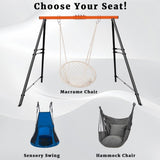 Swing Sets Backyard, Swingset Outdoor Kids, Toddler Porch Swing, Metal A-Frame Swing Stand 20773120