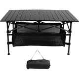 Folding Camp Table with Large Storage and Carrying Bags, for Indoor, Outdoor, Picnic, Party, 37"x 34227674