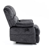 ZUN Large Manual Recliner Chair in Fabric for Living Room, Gray W1803130584