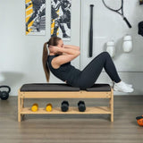 ZUN Wooden Adjustable Weight Bench 59421374