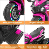 12V Electric Motorcycle for Kids, Three Wheels Battery Powered Ride On Motorbike, Ride on Toy with W3380P310000