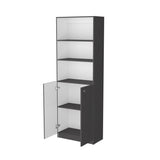 Sutton 2-Door Bookcase, Storage with Multi-Level Shelves and Double Door Design B128P176171