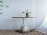 D22.5x27" Antique White Round Side Table, French Country W2078P290098