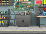 Sturdy and Durable Metal Tool Cabinet for Garage Wheels - Mobile Heavy-Duty Storage Cabinet T2398P223006
