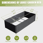 ZUN 8x4x1.5 ft Galvanized Raised Garden Bed, Outdoor Planter Garden Boxes Large Metal Planter Box for W1859P197984