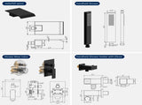 Male NPT Faucet with Hand Shower, Matte Black Waterfall Bathtub Shower Faucet Set, Wall Mount 36394677