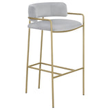 Grey and Gold Low Back Stool B062P153514